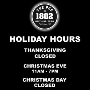 HOLIDAY HOURS 2021