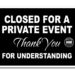 Closed Thursday March 20 Private Event During Day