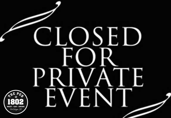 Closed Private Event